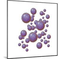 Grouping of Virus Particles-null-Mounted Art Print