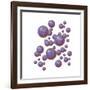 Grouping of Virus Particles-null-Framed Art Print