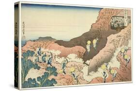 Groups of Mountain Climbers (Shojin Tozan), C.1830-33-Katsushika Hokusai-Stretched Canvas