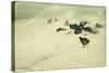 Grouse in a Snow Storm, 1890-Bruno Andreas Liljefors-Stretched Canvas