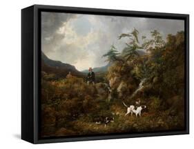 Grouse Shooting in the Highlands-Charles Henry Schwanfelder-Framed Stretched Canvas