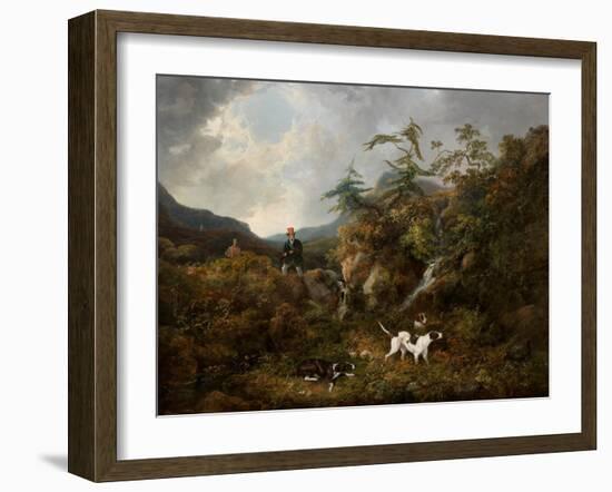 Grouse Shooting in the Highlands-Charles Henry Schwanfelder-Framed Giclee Print