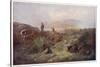 Grouse Shooting - Men and their Dogs on a Scottish Moor-null-Stretched Canvas