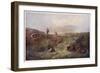 Grouse Shooting - Men and their Dogs on a Scottish Moor-null-Framed Art Print