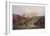 Grouse Shooting - Men and their Dogs on a Scottish Moor-null-Framed Art Print