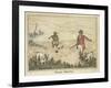 Grouse, Two Men and Their Dogs Walk up a Moor Hoping to Start up Some Grouse-Henry Thomas Alken-Framed Art Print