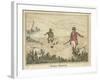 Grouse, Two Men and Their Dogs Walk up a Moor Hoping to Start up Some Grouse-Henry Thomas Alken-Framed Art Print