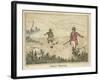 Grouse, Two Men and Their Dogs Walk up a Moor Hoping to Start up Some Grouse-Henry Thomas Alken-Framed Art Print