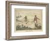 Grouse, Two Men and Their Dogs Walk up a Moor Hoping to Start up Some Grouse-Henry Thomas Alken-Framed Art Print
