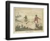 Grouse, Two Men and Their Dogs Walk up a Moor Hoping to Start up Some Grouse-Henry Thomas Alken-Framed Art Print