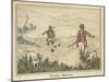 Grouse, Two Men and Their Dogs Walk up a Moor Hoping to Start up Some Grouse-Henry Thomas Alken-Mounted Art Print
