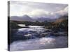 GrovŸbritannien, Schottland, Strathclyde, Rannoch Moor, River Ba , Natur, Berglandschaft-Thonig-Stretched Canvas