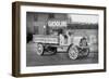 Grove Lime and Coal Company in Front of a Building Sign That Reads Gasoline-null-Framed Art Print