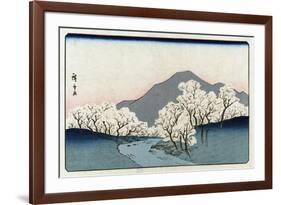 Grove of Cherry Trees, Japanese Wood-Cut Print-Lantern Press-Framed Art Print