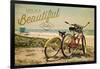 Grover Beach, California - Life is a Beautiful Ride - Beach Cruisers-Lantern Press-Framed Art Print