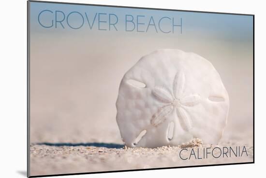 Grover Beach, California - Sand Dollar and Beach-Lantern Press-Mounted Art Print