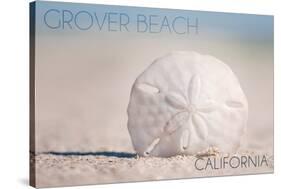 Grover Beach, California - Sand Dollar and Beach-Lantern Press-Stretched Canvas