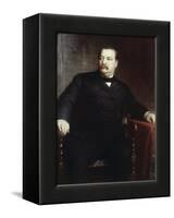 Grover Cleveland, (President 1885-1889)-Eastman Johnson-Framed Stretched Canvas