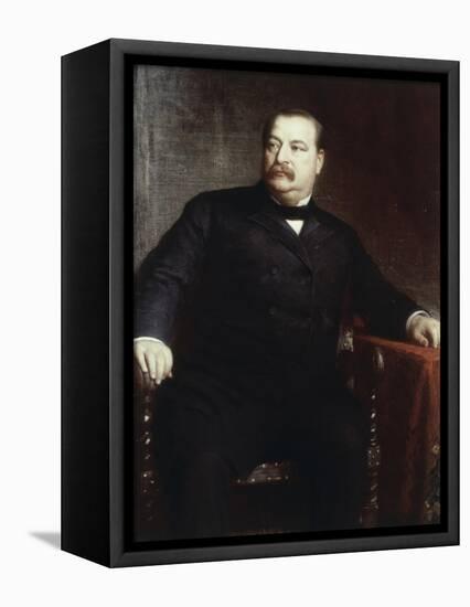 Grover Cleveland, (President 1885-1889)-Eastman Johnson-Framed Stretched Canvas