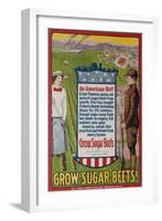 Grow Sugar Beets, American WWI Home Front Poster-David Pollack-Framed Giclee Print