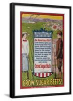 Grow Sugar Beets, American WWI Home Front Poster-David Pollack-Framed Giclee Print