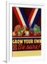 Grow Your Own Be Sure Safe Food WWII War Propaganda-null-Framed Art Print