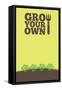 Grow Your Own Poster Broccoli-naffarts-Framed Stretched Canvas