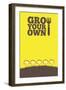 Grow Your Own Poster Mushrooms-naffarts-Framed Art Print