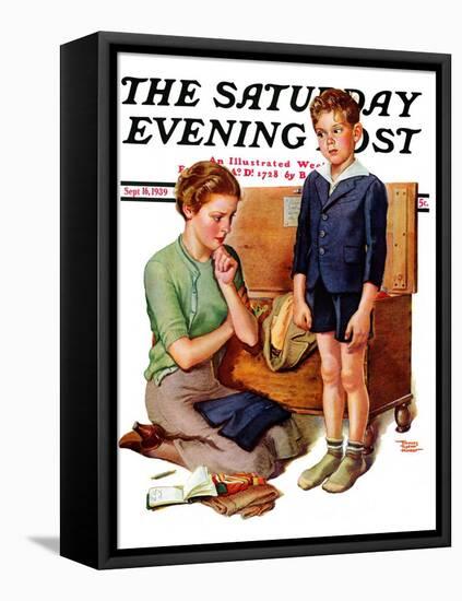 "Growing Boy," Saturday Evening Post Cover, September 16, 1939-Frances Tipton Hunter-Framed Stretched Canvas
