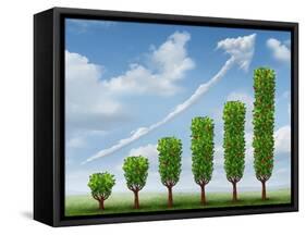 Growing Business Success-digitalista-Framed Stretched Canvas