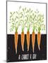 Growing Carrots Scratchy Drawing and Lettering. Raster Variant.-Popmarleo-Mounted Art Print