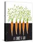 Growing Carrots Scratchy Drawing and Lettering. Raster Variant.-Popmarleo-Stretched Canvas