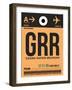 GRR Grand Rapids Luggage Tag I-NaxArt-Framed Art Print