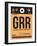 GRR Grand Rapids Luggage Tag I-NaxArt-Framed Art Print