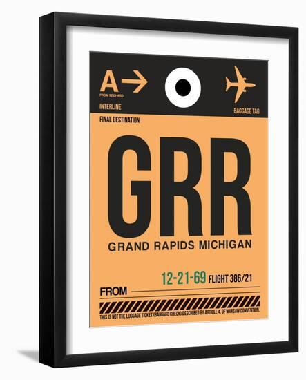 GRR Grand Rapids Luggage Tag I-NaxArt-Framed Art Print
