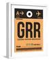 GRR Grand Rapids Luggage Tag I-NaxArt-Framed Art Print