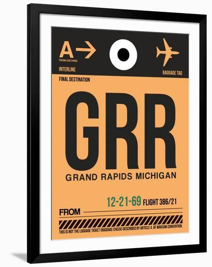 GRR Grand Rapids Luggage Tag I-NaxArt-Framed Art Print