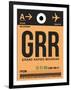 GRR Grand Rapids Luggage Tag I-NaxArt-Framed Art Print