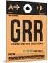 GRR Grand Rapids Luggage Tag I-NaxArt-Mounted Art Print