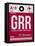 GRR Grand Rapids Luggage Tag II-NaxArt-Framed Stretched Canvas