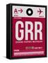 GRR Grand Rapids Luggage Tag II-NaxArt-Framed Stretched Canvas
