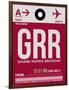 GRR Grand Rapids Luggage Tag II-NaxArt-Framed Art Print