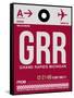 GRR Grand Rapids Luggage Tag II-NaxArt-Framed Stretched Canvas