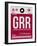 GRR Grand Rapids Luggage Tag II-NaxArt-Framed Art Print