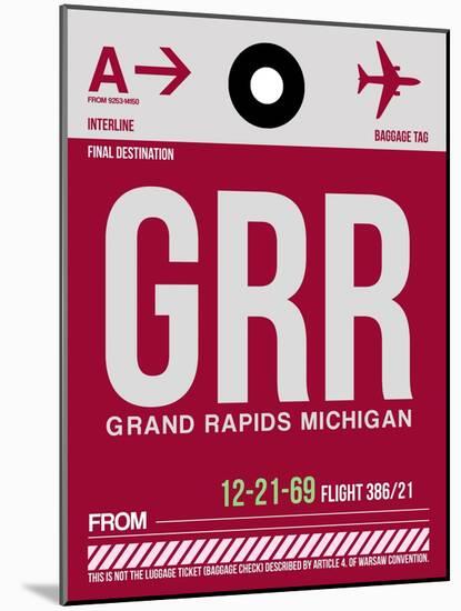 GRR Grand Rapids Luggage Tag II-NaxArt-Mounted Art Print