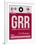 GRR Grand Rapids Luggage Tag II-NaxArt-Framed Art Print