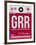 GRR Grand Rapids Luggage Tag II-NaxArt-Framed Art Print