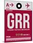 GRR Grand Rapids Luggage Tag II-NaxArt-Mounted Art Print