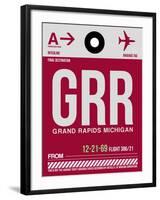 GRR Grand Rapids Luggage Tag II-NaxArt-Framed Art Print