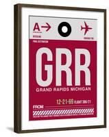 GRR Grand Rapids Luggage Tag II-NaxArt-Framed Art Print